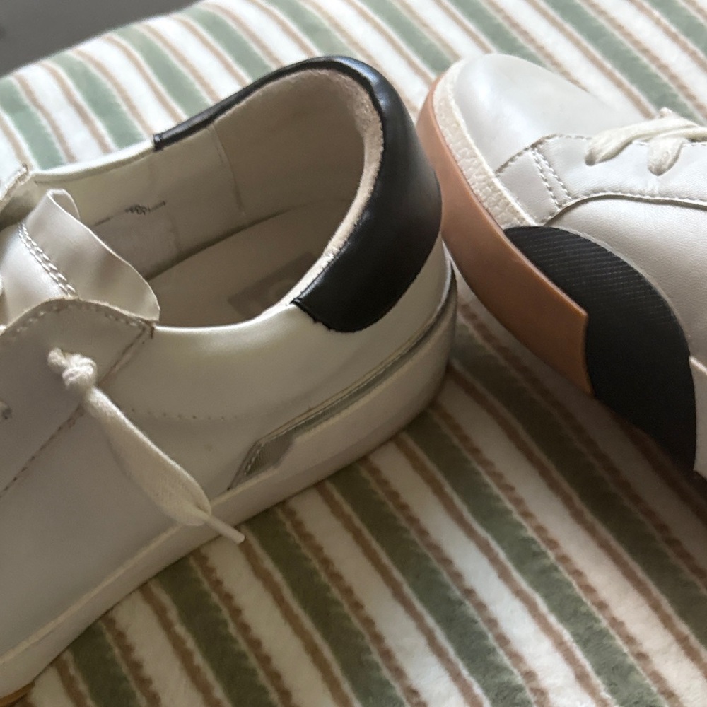DV by Dolce Vita White and Black Kids Sneakers
